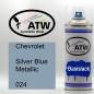 Preview: Chevrolet, Silver Blue Metallic, 024: 400ml Sprühdose, von ATW Autoteile West.
